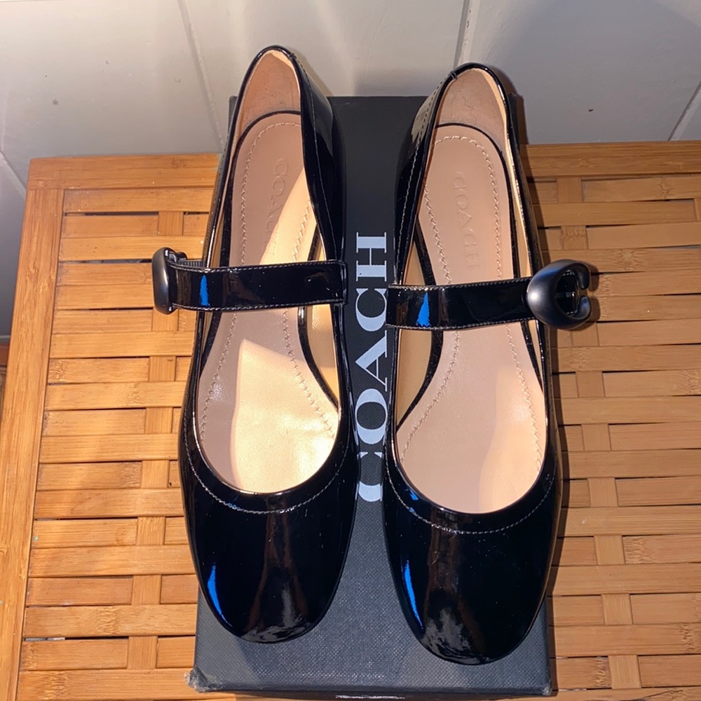 Coach Mary Jane Patent Leather Shoes